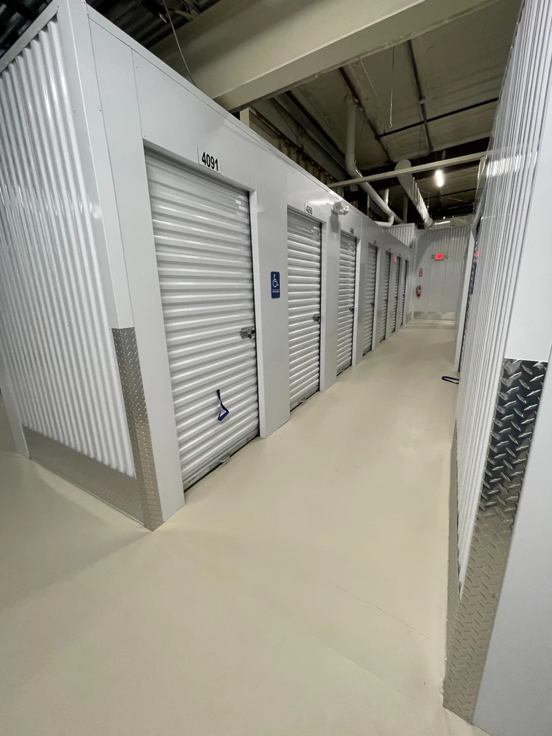 Small, white indoor storage units in Chicago